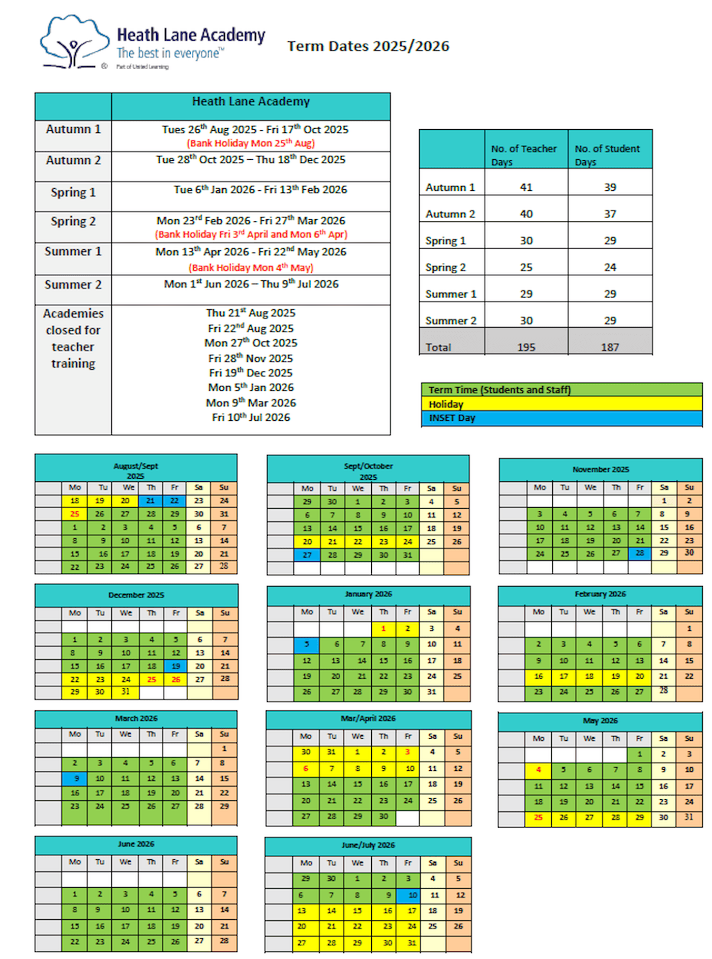 Term Dates Parents Heath Lane Academy term-dates-parents-heath-lane-academy